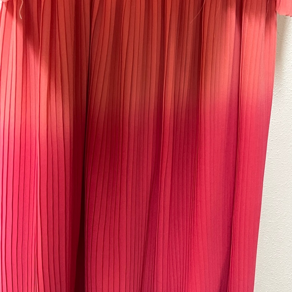 Leith Orange Pleated Midi Dress - Picture 8 of 8